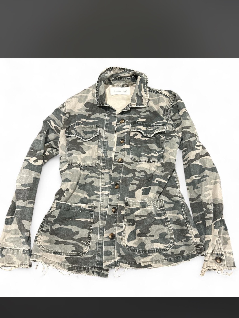 Mustard Seed Women's Camouflage Utility Jacket - Green Camo